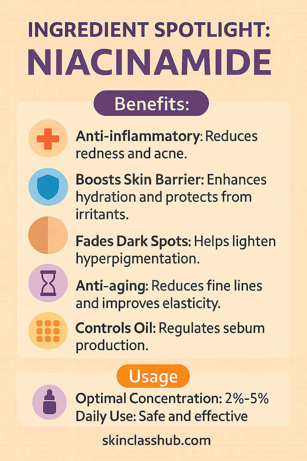 Niacinamide Summary Infographic